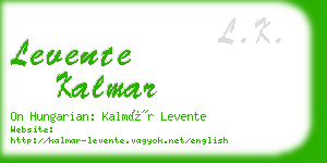 levente kalmar business card